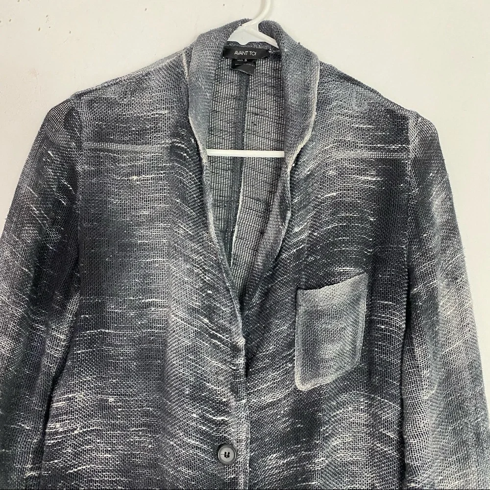 Avant Toi Washed Effect Knit Linen Flax Luxury Blazer Light Weight Men’s Small - Picture 3 of 16